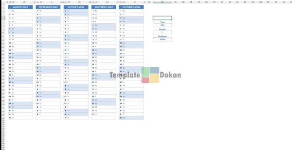 Vertical Month Planner